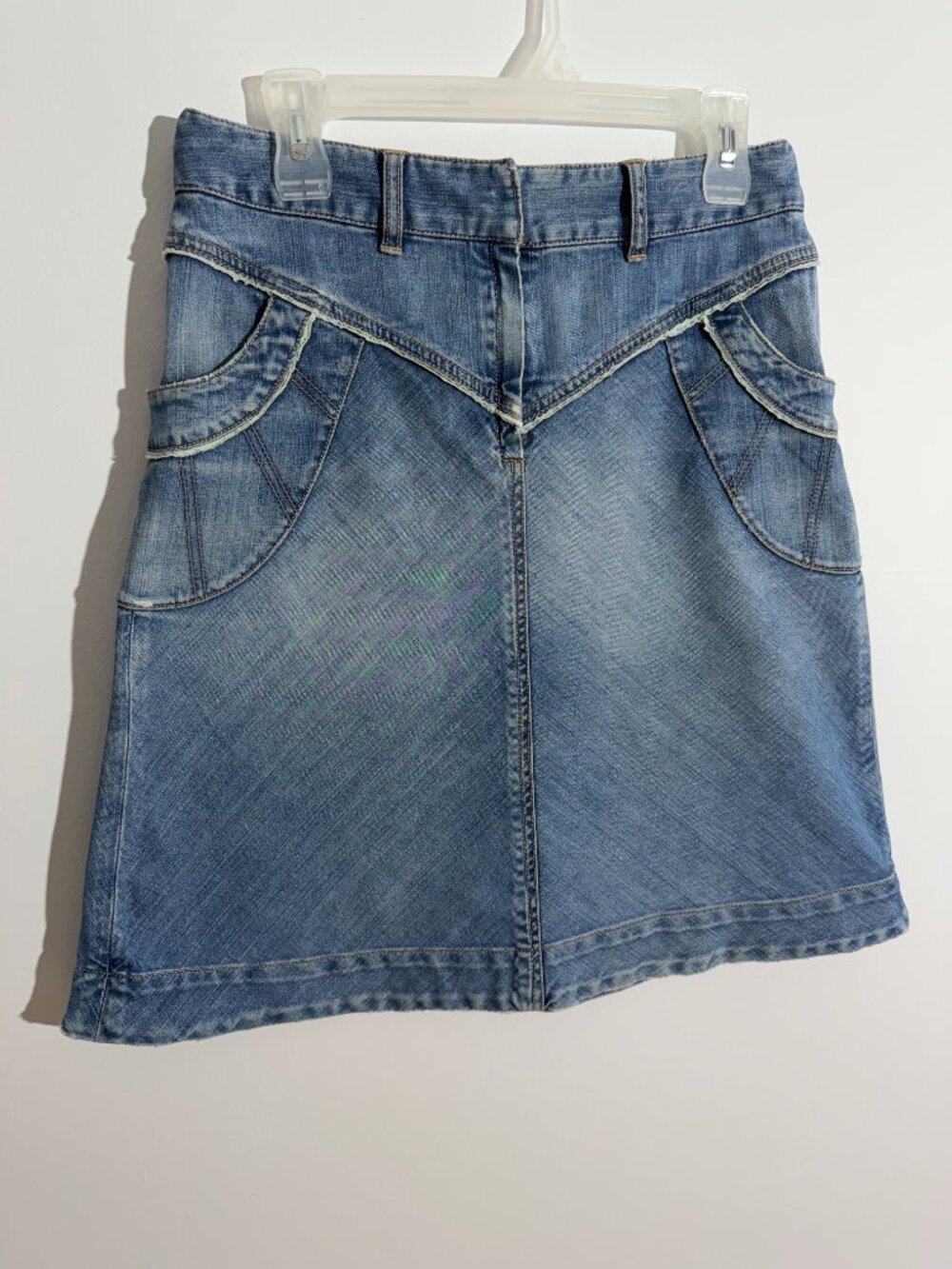 Marc Jacobs Y2K Light Wash Denim A Line Mini Skirt
